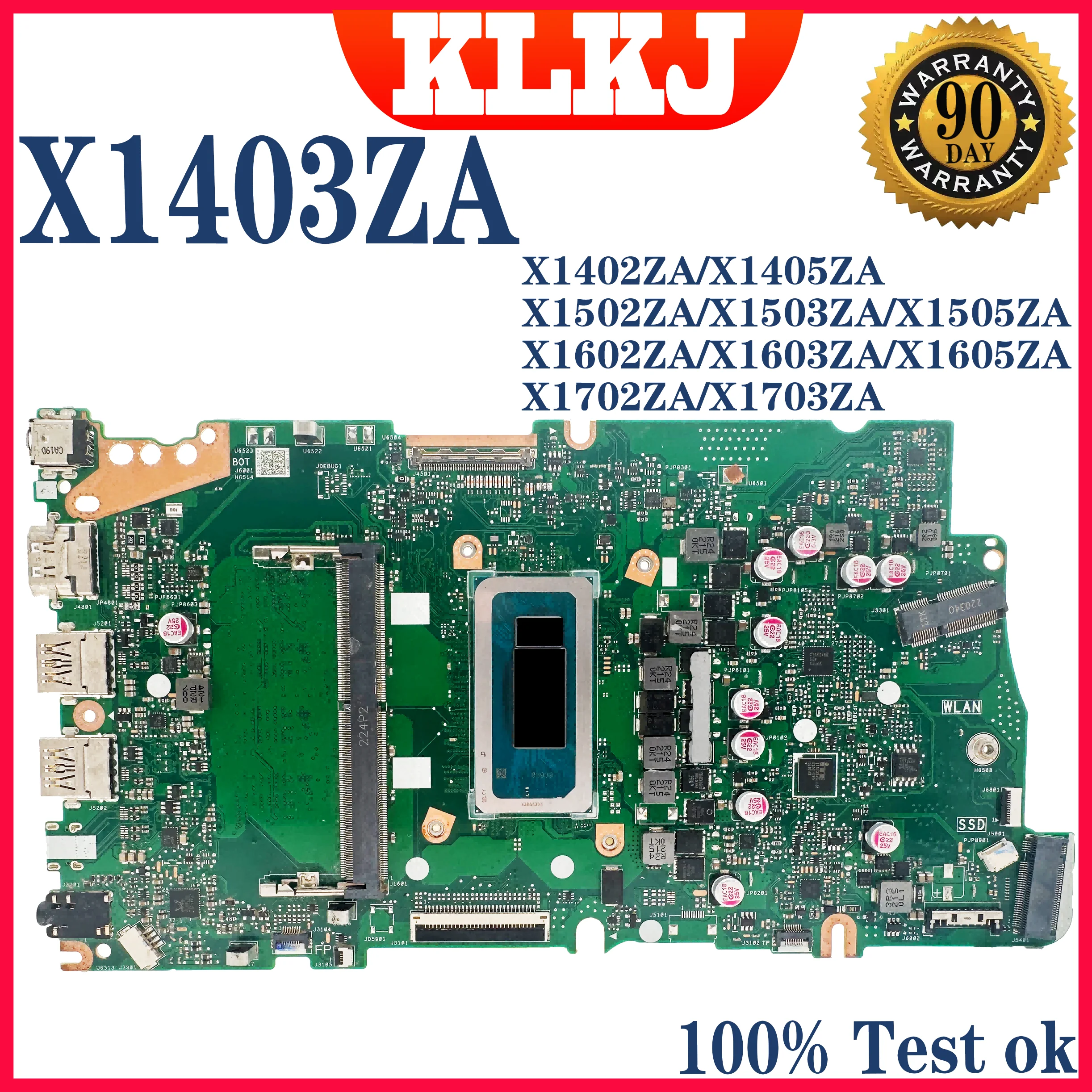 Placa Base para Portátil X1403ZA X1503ZA para ASUS X1402ZA X1502ZA X1405ZA X1505ZA X1603ZA X1602ZA X1605ZA X1703ZA X1702ZA