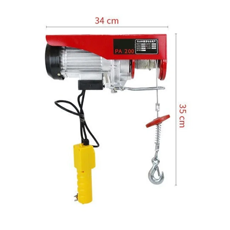 

100/200Kg Electric Hoist Crane 220V Household Lifting Hoist Winch Decoration Gantry Hoist Lifting