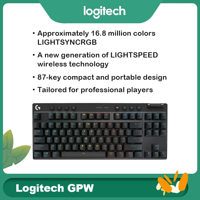 Logitech PRO X TKL RAPID Wired Magnetic Shaft Keyboard 87 Keys RGB GPX Optional Gaming Keyboard Valorant LOL Gift for Men