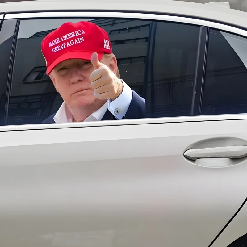 Three Ratels X162 Donald Trump car sticker Car rear windshield bumper Car sticker Laptop refrigerator decal vinyl sticker