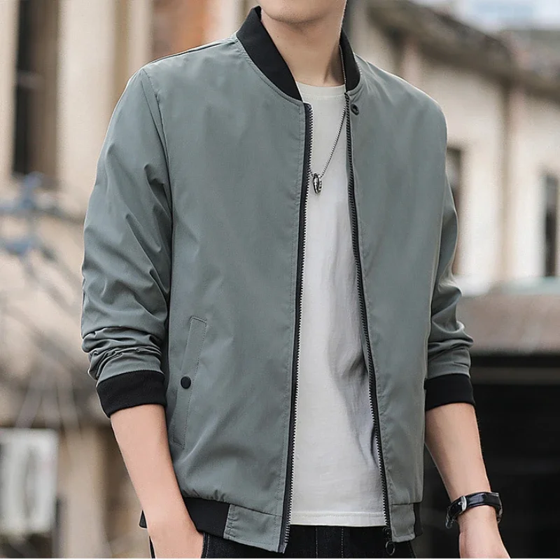 

Autumn and Winter Solid Color Casual Jackets Men's Coats Long Sleeve Zipper Fleece Wadded Jacket