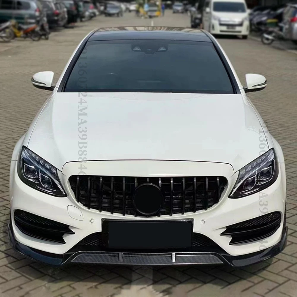 Sport Facelift Front Hood Grille Racing Bumper Grill GT Style For Mercedes Benz C W205 2014-2021 C205 S205 Tuning Body Kit