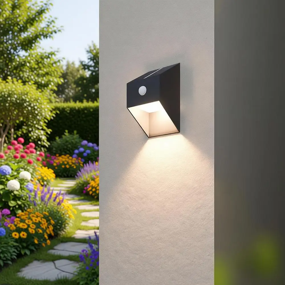 

Outdoor Wall Lighting - Garden Lamps - Stair Lamp - Warm White or Yard Garden, Waterproof, Black