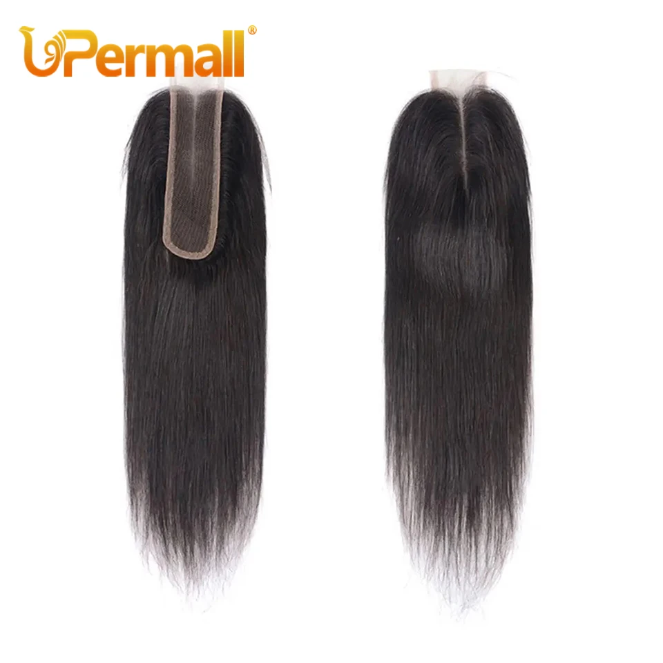 Upermall Kim 2x6 Jerry Curly Swiss Transparent Lace Closure Kinky Straight Loose Deep Water Wave Remy Human Hair For Black Women