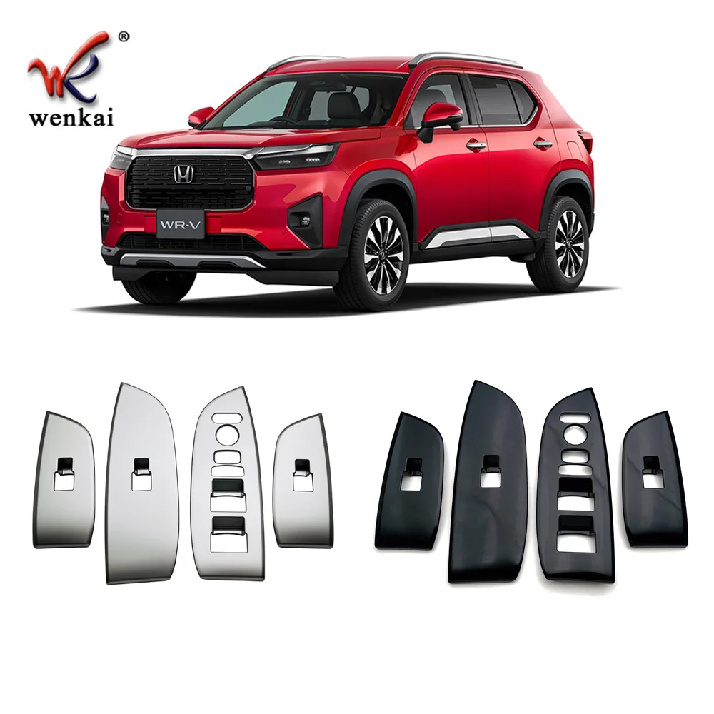 

Подходит для Honda WR-V WR-V Wrv DG ABS, матовая панель подъема окна, переключатель литья, накладка, автомобильные аксессуары, 4 шт.
