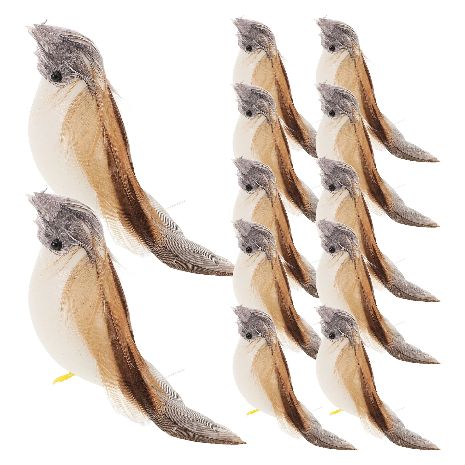 

1 set Simulation Bird Nest Decor Lifelike Small Birds For Garden Balcony Yard Scene Layout Artificial Bird Decors Home Greening