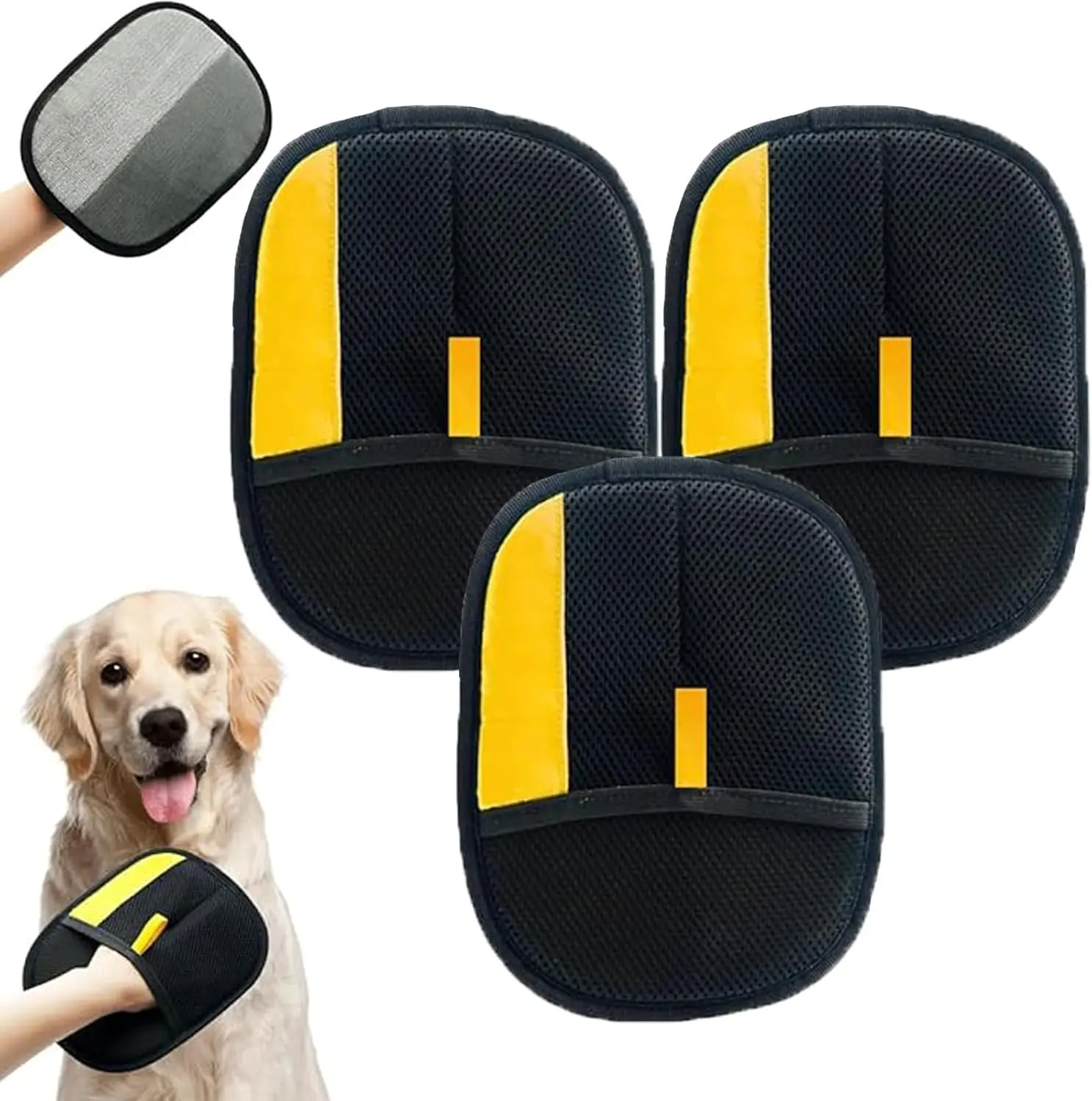 

Electrostatic Gloves Pet Hair Removal,Pet Hair Removal Glove,Efficient Grooming Gloves for Pet Hair,Reusable Double Sided for Co