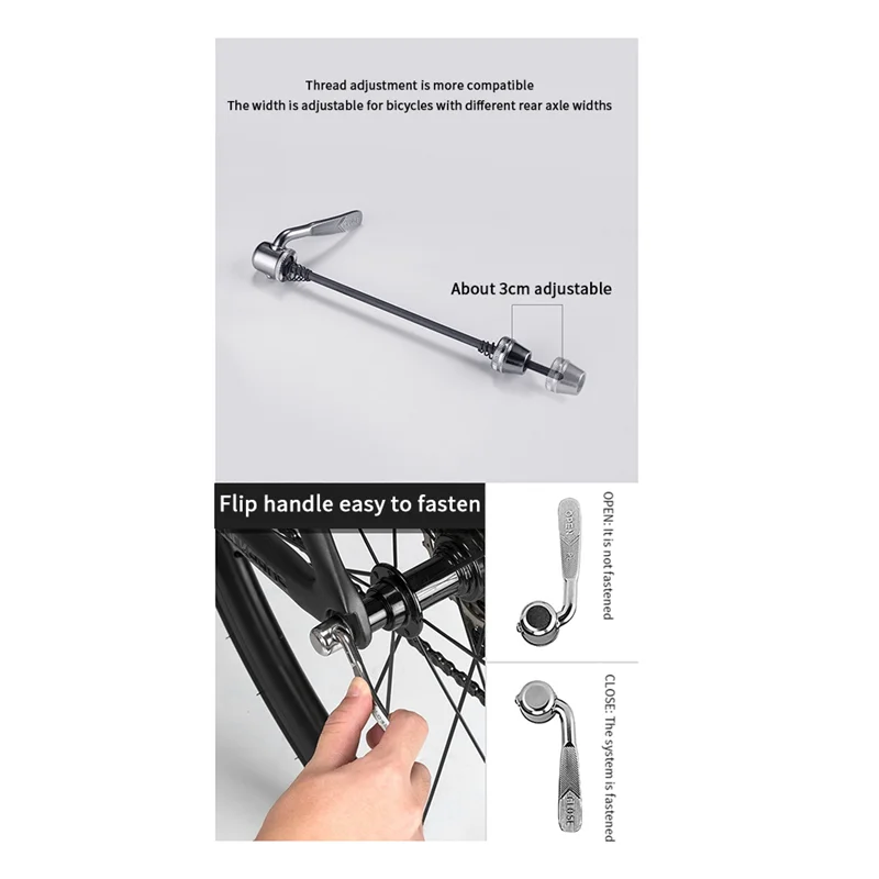 

A18E-1 шт. быстросъемный рычаг заднего колеса велосипеда, быстросъемный рычаг для горного и шоссейного велосипеда, серебристый