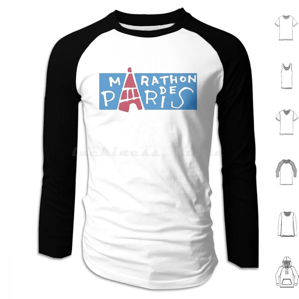 Marathon De Paris Hoodie Cotton Long Sleeve Marathon Training Running Motivation Race Half Marathon La Marathon Mens