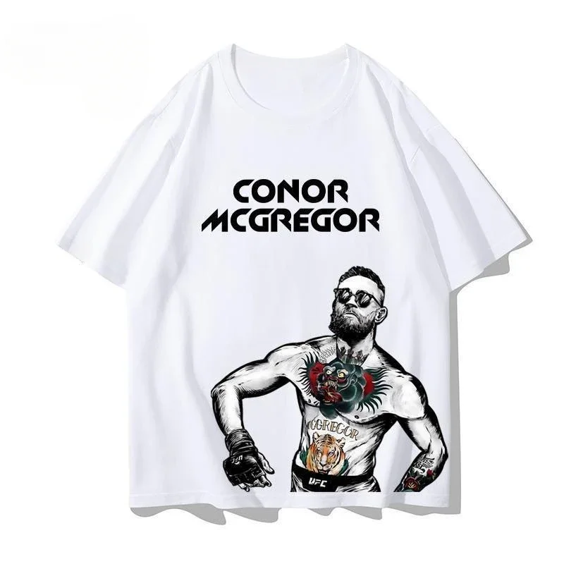 2024 Summer UFC Mixed Martial Arts Boxing Free Combat Martial Arts Short Sleeve T-shirt Men's and Women's Printed T-shirt