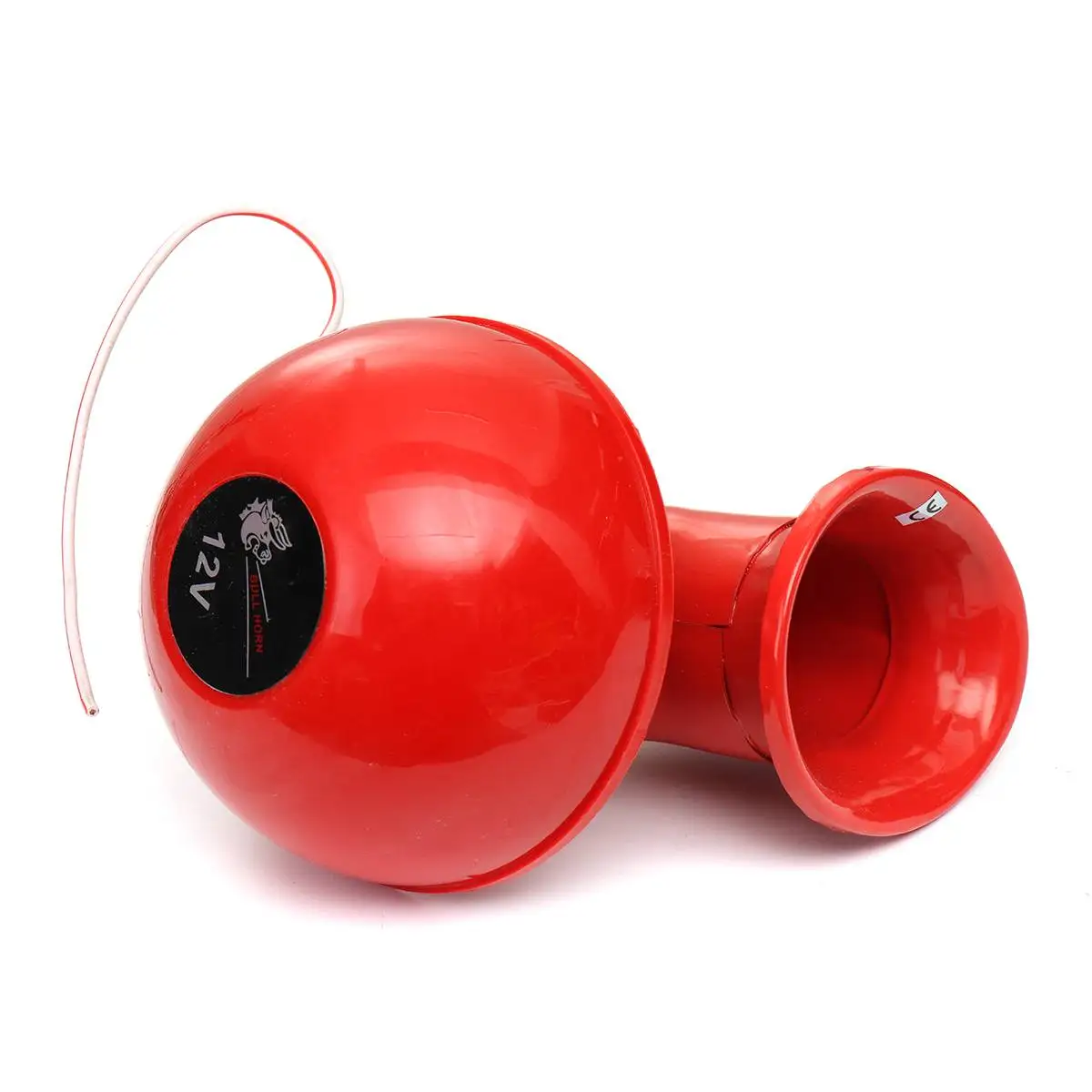 آلة تنبيه السيارة القرن الأحمر الكهربائية الثور القرن البقرة الصوت القرن المعدني لشاحنة قطار قارب دراجة نارية سيارة شاحنة قارب سوبر بصوت عال 12 فولت 200db #6