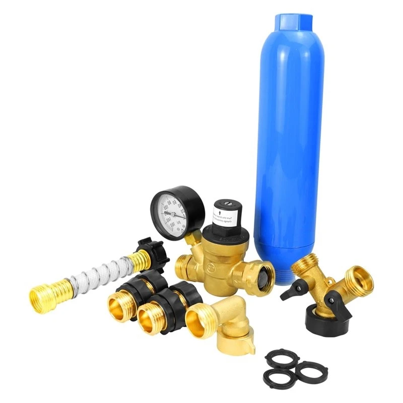 [AC77 Top !! ] RV For Outdoor Water Supply System Water Pressure Regulator Kit-Water Pressure Reducing Valve With Gauge And