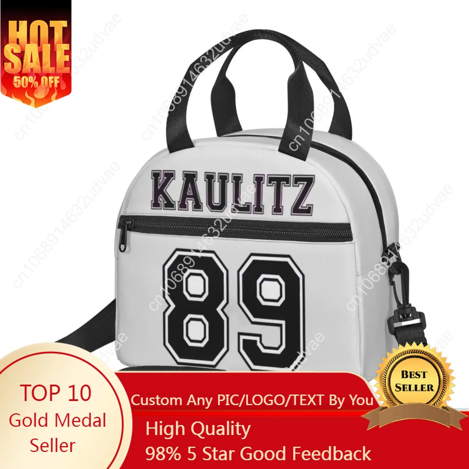 

Tokio Hotel Insulated Lunch Bag with Adjustable Strap Portable Food Bag Thermal Cooler Large Emblem