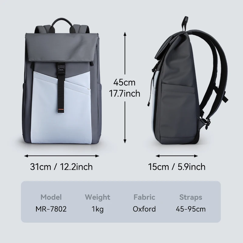 MarkRyden  Backpack for Men Laptop Backpack Oxford Cloth Waterproof Bag School Backpack Travel Backpack