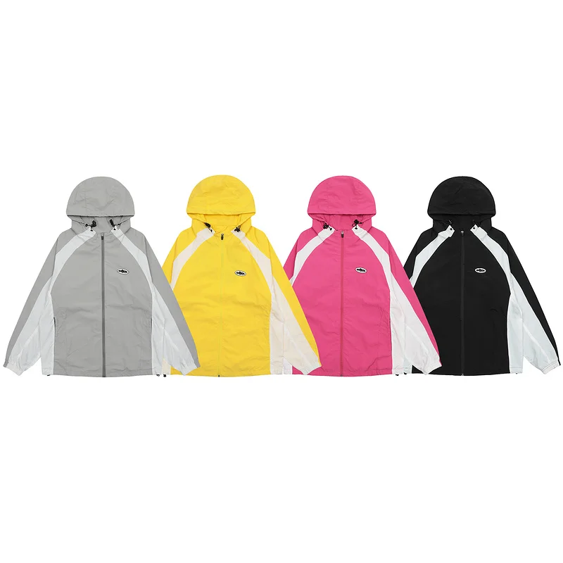 

Lightweight Color Blo Windbreaker Jaet for Couples Spring Autumn Thin Sle Youthful ular Street Sle Outerwear