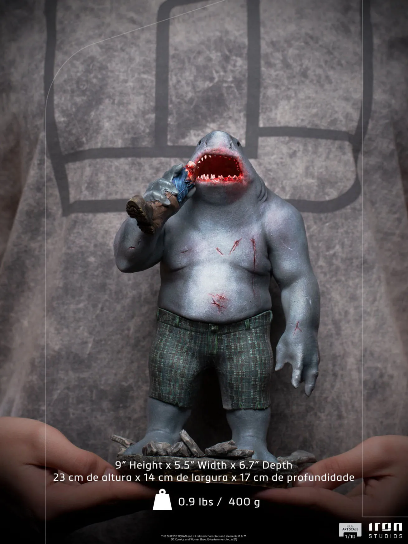 Iron Studios 1/10 DCCTSS48521-10 King Shark Statue Model In Stock For Fans Collection