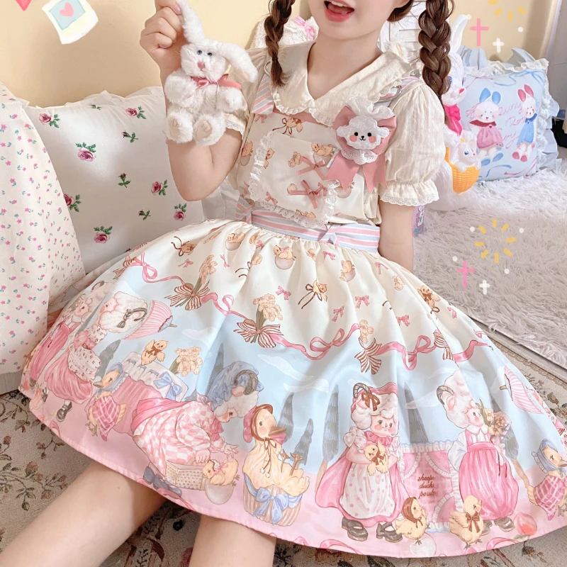 Japanese Kawaii Peter Pan Collar Lolita Blouses Women Summer Lace Ruffles Puff Short Sleeve Shirt Girly Preppy Style Casual Tops