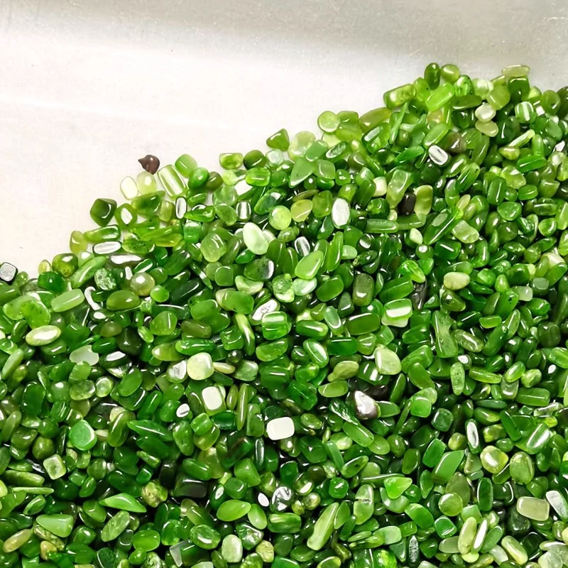 3-12mm Natural Green Jade Crystal Chips, Green Jasper Crystal Chips, Decorative Rocks, Craft Gemstones