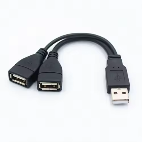 1 Male Plug To 2 Female Socket USB 2.0 Extension Line Data Cable Power Adapter Converter Splitter USB 2.0 Cable 15/30cm - Image 4