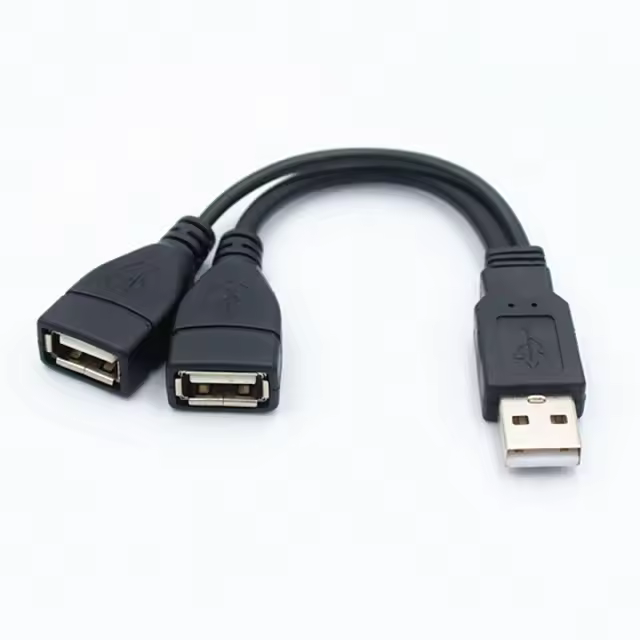 1 Male Plug To 2 Female Socket USB 2.0 Extension Line Data Cable Power Adapter Converter Splitter USB 2.0 Cable 15/30cm - Image 4
