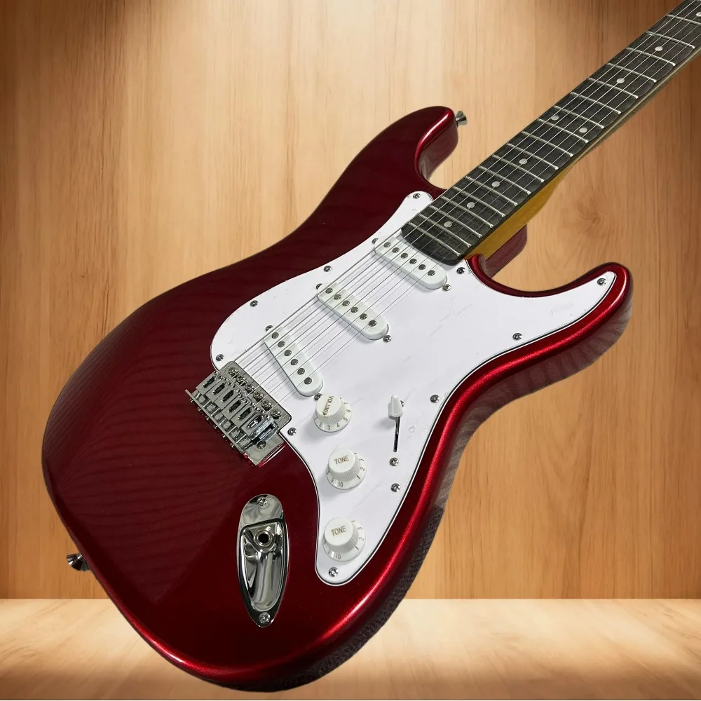 High quality Metallic Red Guitar Scalloped Rosewood Fretboard Big Head guitar