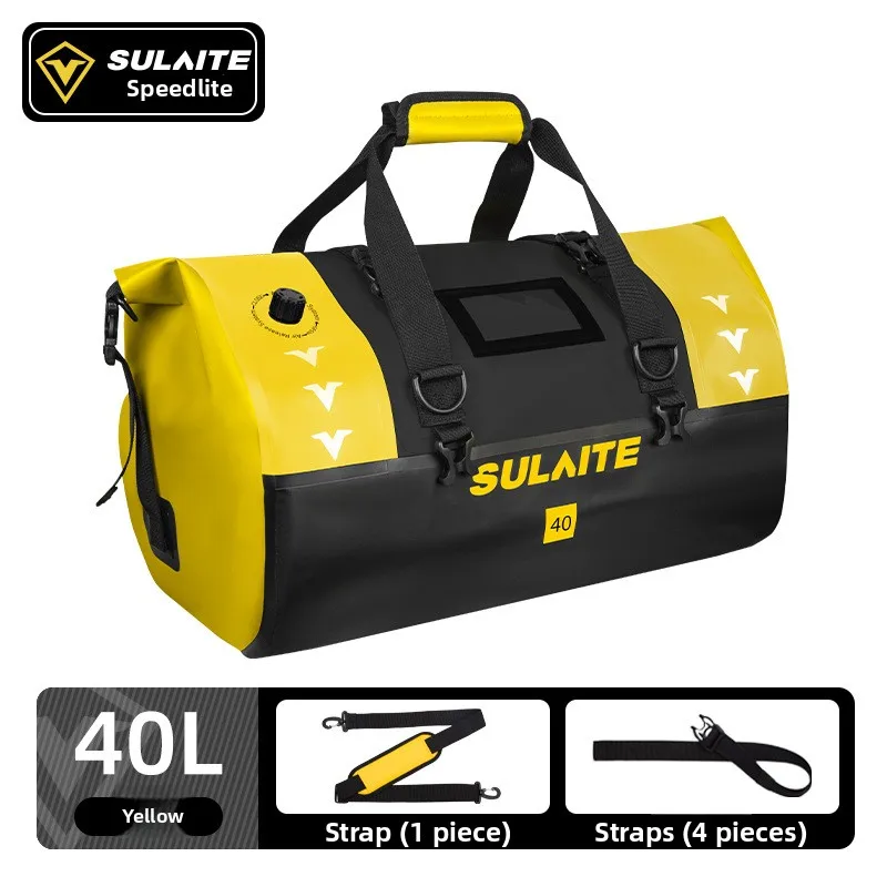 SULAITE Motorcycle Tail Bag 40L Waterproof Rear Seat Luggage Large Capacity Travel Duffel Pack Helmet Bag for Outdoor Riding