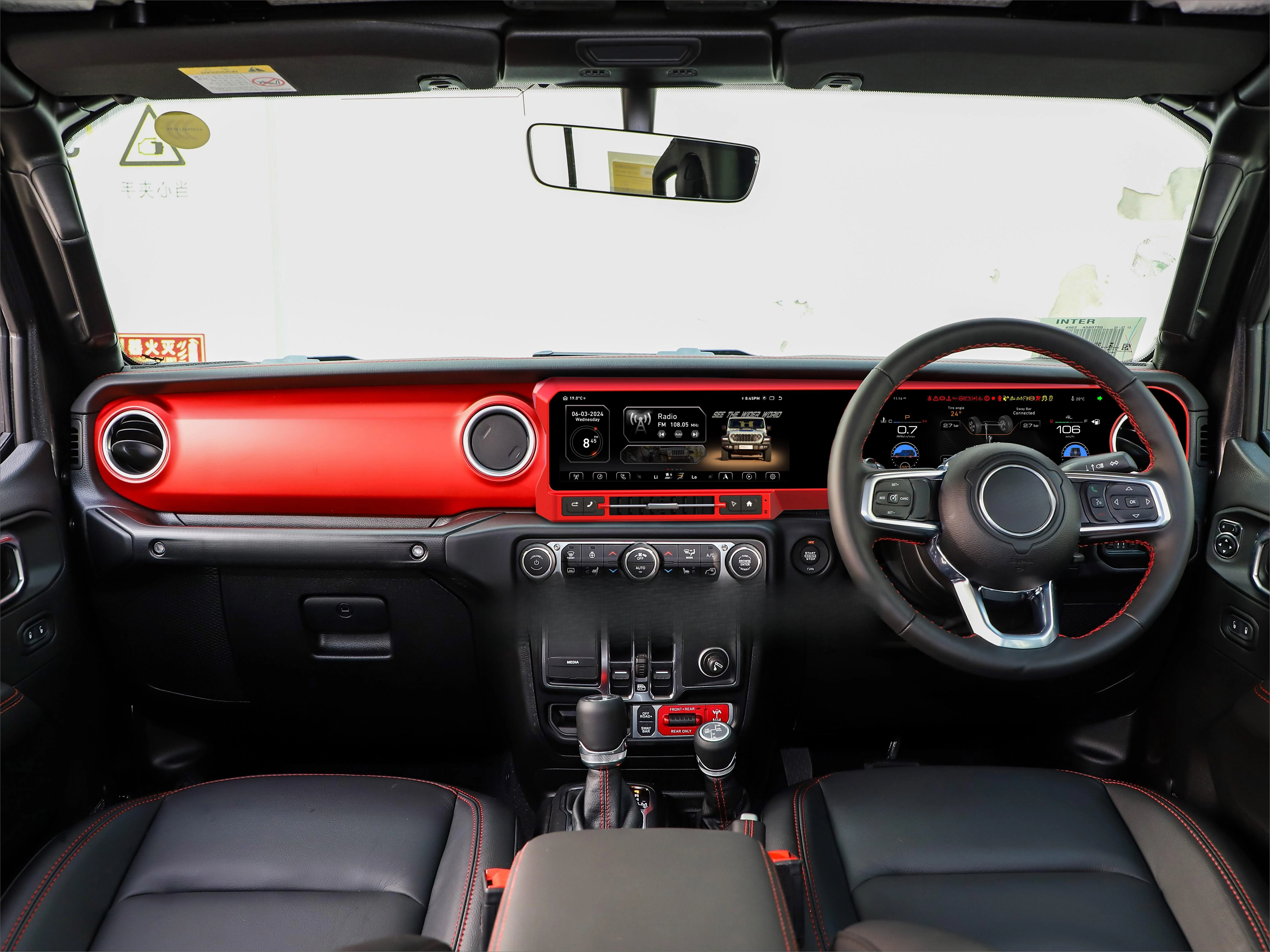 لوحة عداد السرعة التلقائي لـ Wrangler JL Gladiator J Max RHD Rubicon Sahara Sport 2018-2023 مشغل راديو السيارة الاندورويد #4