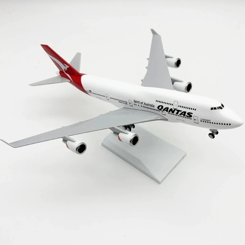 Diecast Resin Aircraft Model 1/250 Scale 30cm B747 Australia Airlines Qantas Airways With Landing Gear Model Airplane Home Decor