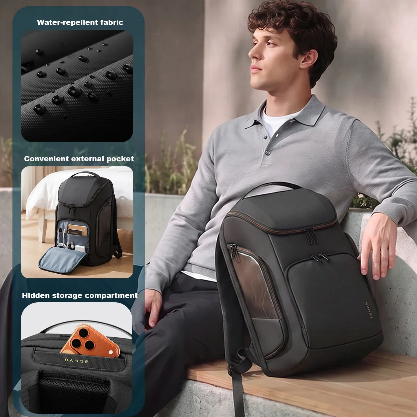 Business Laptop Backpack with Independent Notebook Compartment Daily Commute Casual Backpack for Short Trips Office Work Travel