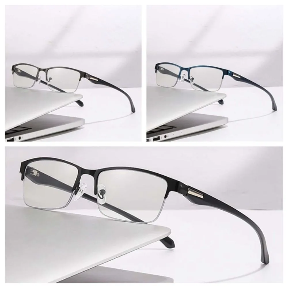 New Transparent Anti Blu-ray Glasses PC Plastic Half-frame Business Glasses Waterproof Decorative Women Sunglasses Elderly