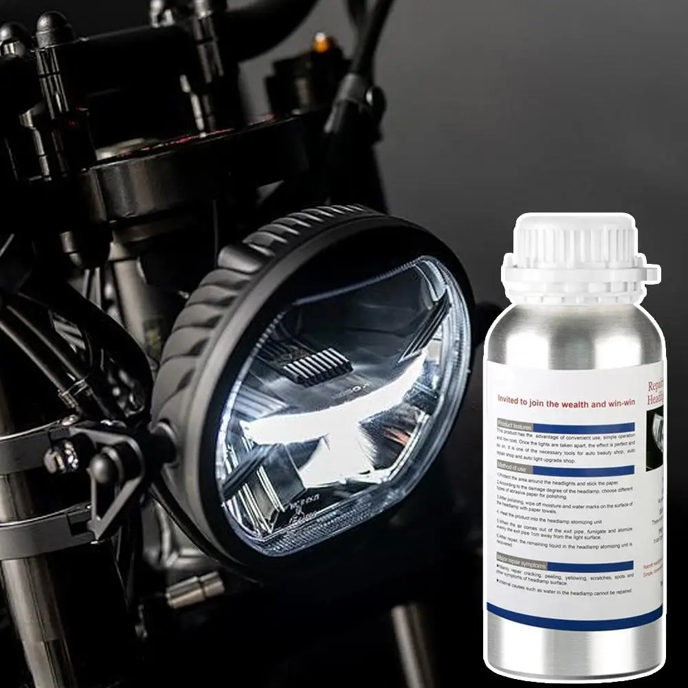 Auto Headlight Restoration Liquid, Car Headlight Scratch Restoring Fluid Repair Polish Cleaner, Restoring Dull Yellow Headlamp - Image 3