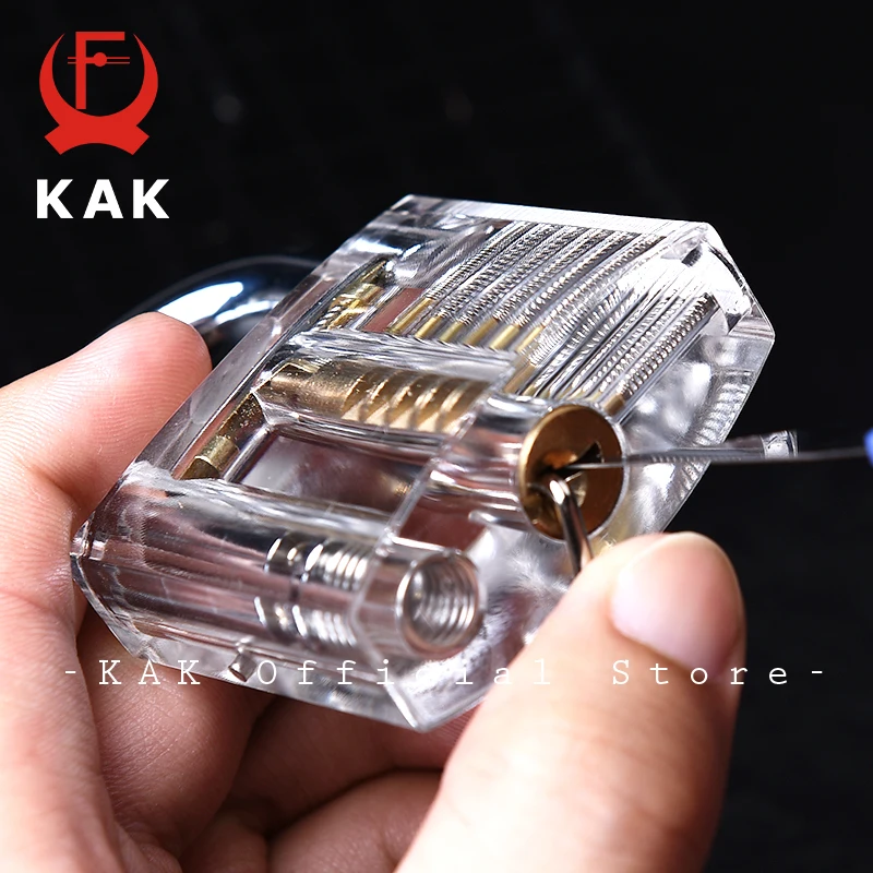 KAK 18Pieces Practice Padlock Set with Lock Picking Tools Kit Stainless Steel Broken Key Extractor Set for Car Locks Door Lock