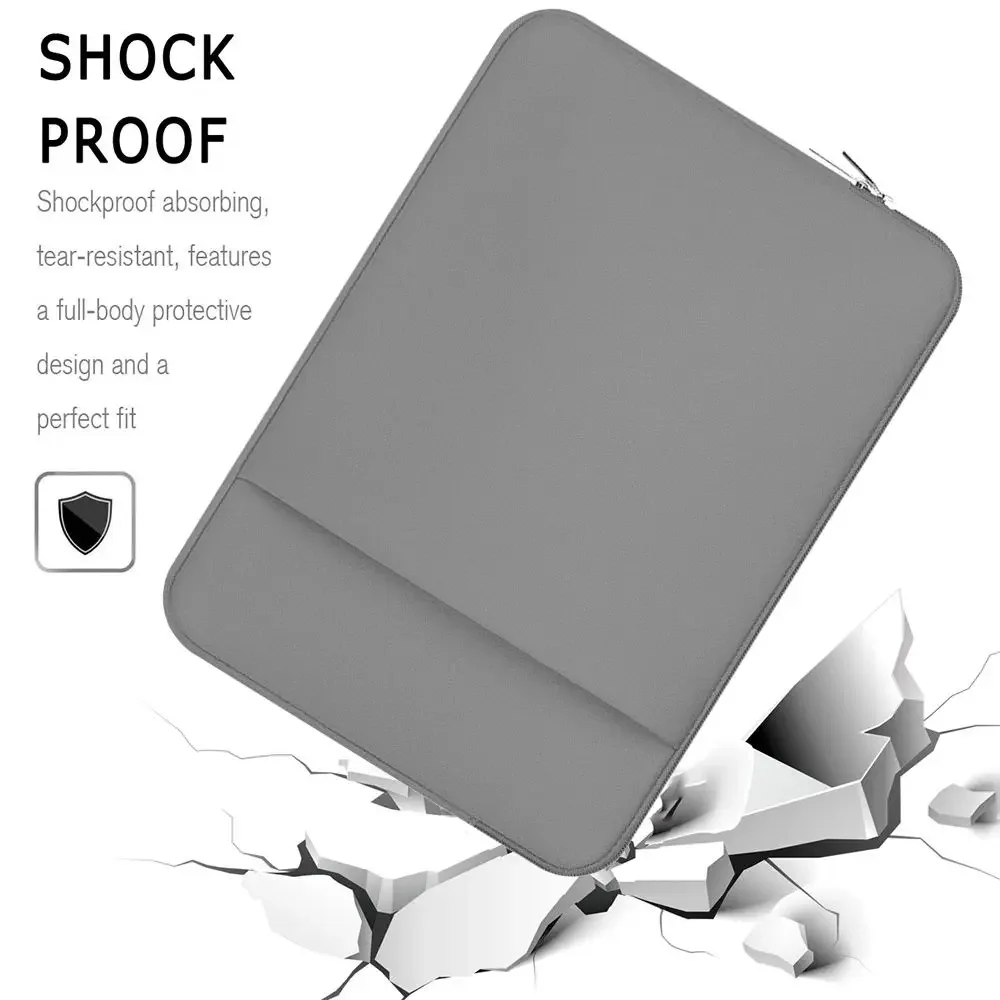 Dual Zipper Soft Universal Pouch Notebook Cover Sleeve Laptop Case Bag For  HP Dell Lenovo