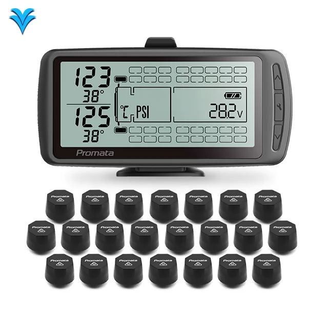 

Universal Truck Tpms 8 Tires Sensors Wireless External Automotive Tpms Tire Pressure Monitoring System with LCD Display