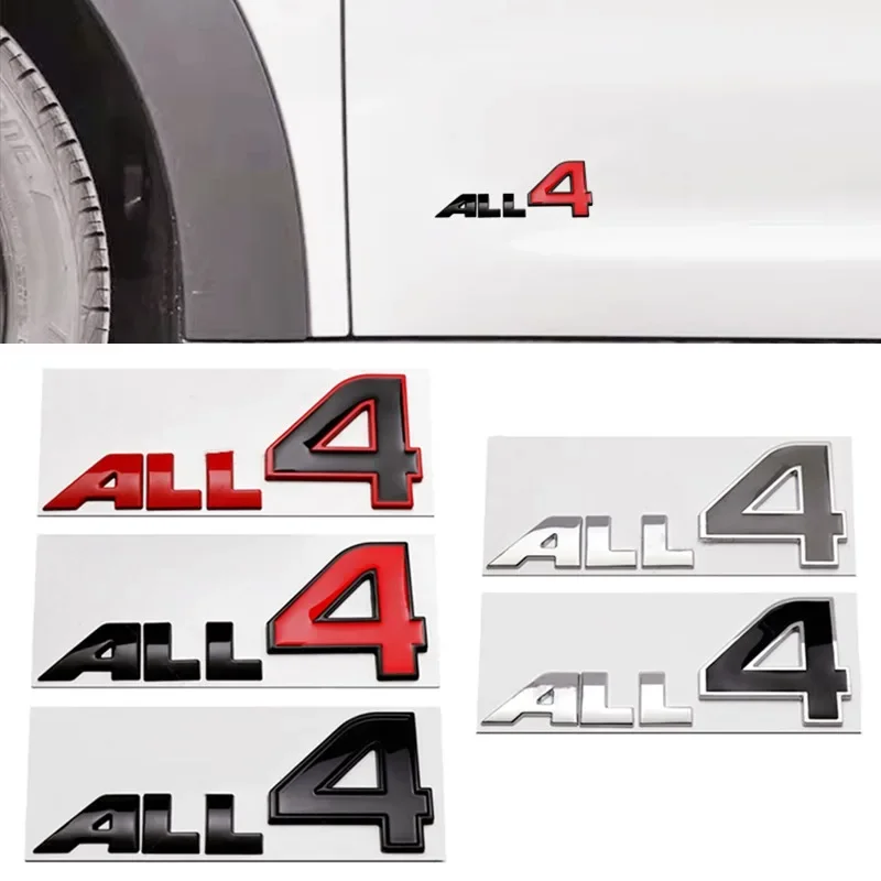 3D Metal ALL4 Logo Door Emblem Badge Sticker Car Decals For MINI Cooper R61 F60 Countryman Paceman