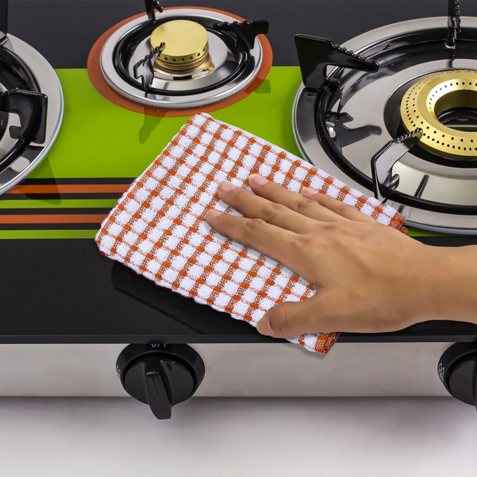 

6Pcs Checkered Towels Highly Absorbent No Smell Kitchen Dish Cloths for Windows Doors Wiping Tea Towels Tea Cloths