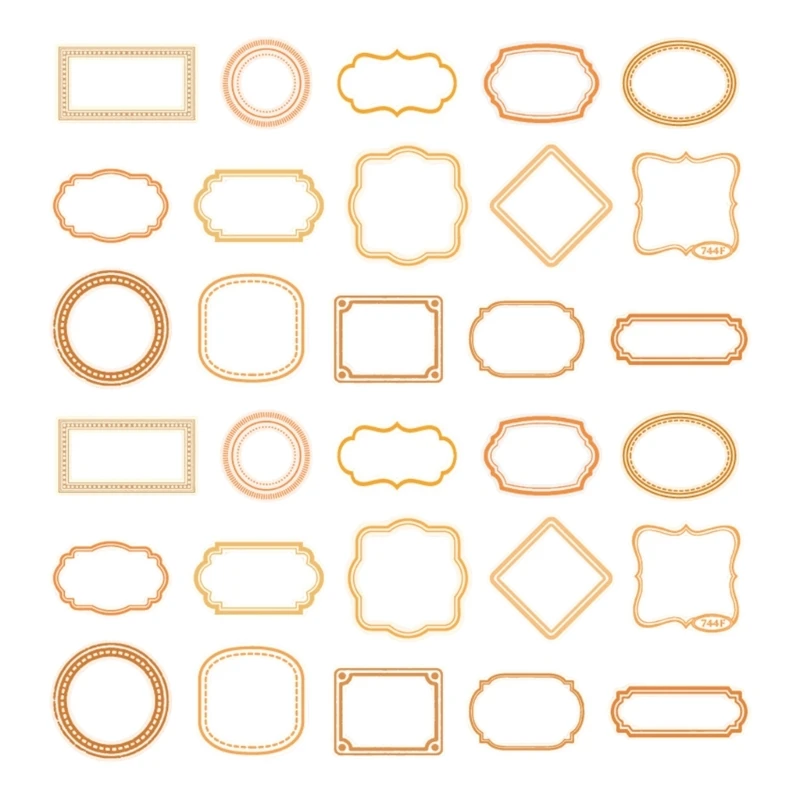 30 шт. Ретро рамки для скрапбукинга, винтажная фоторамка, принадлежности для скрапбукинга, для изготовления карт, журнал, для