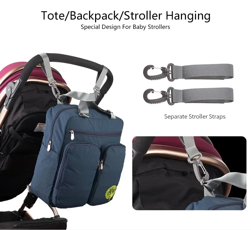 

Insular New Arrival Cotton Multifunctional Waterproof Baby Diaper Bag Backpack Mommy Bag Fashion Nappy Backpack Women Daypack