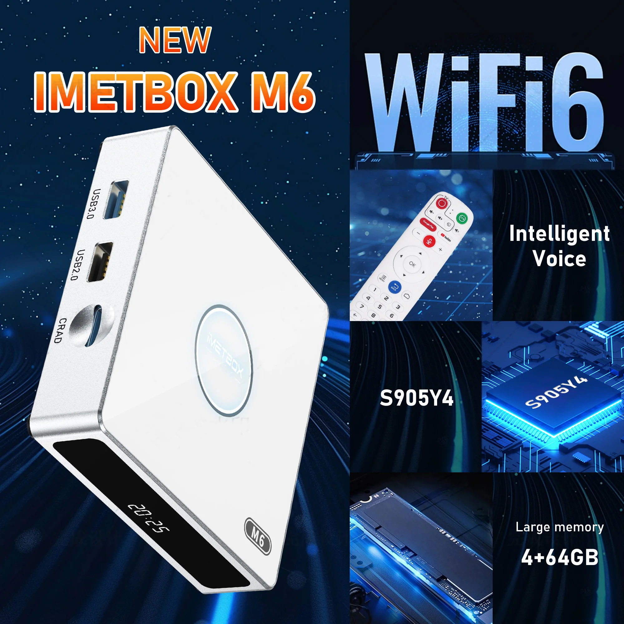 2025 جديد IMETBOX M6 TV Box 4GB 64GB مع Vioce Control Wifi 6 8k HD Smart TB TV Box الساخن في الخارج Global Live IPTV 2025 #3