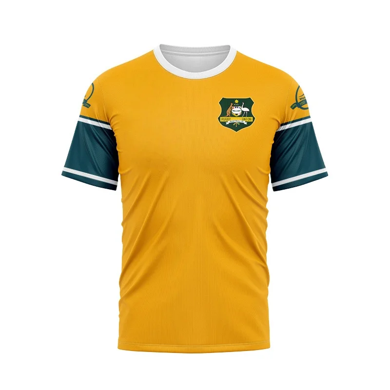 Retro jersey Kangaroo team adult men's T-shirt rugby shirt size S-5XL 