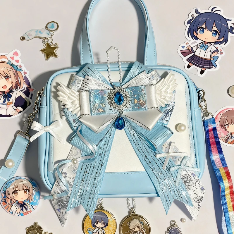 Goods Photography Double-Layer Bow Bag Pendant Ins Style Anime Peripheral Itabag DIY Pendant Two-Dimension Merch