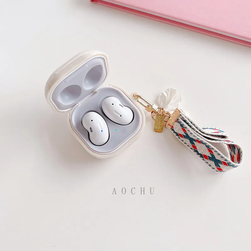 ใหม่น่ารักการ์ตูน Love Heart รูปแบบหูฟังสำหรับ Samsung Galaxy Buds สด/Buds Pro/Buds2ชุดหูฟังไข่มุกพวงกุญแจ