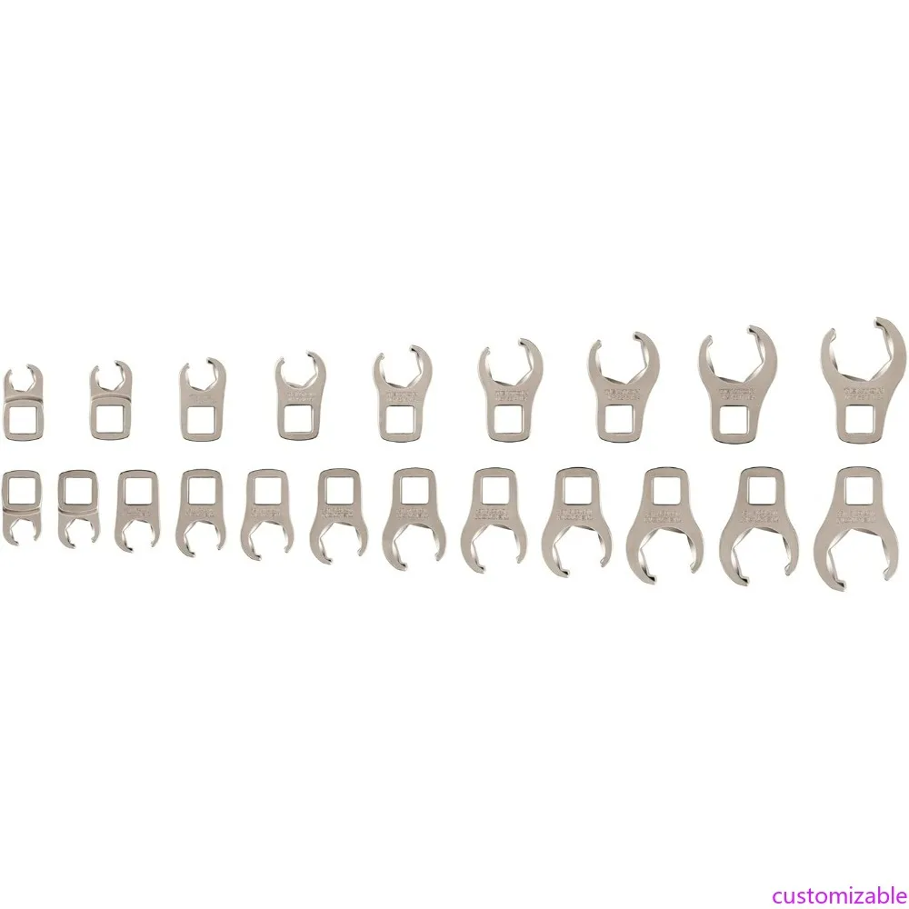 

TEKTON 3/8 Inch Drive 6-Point Flare Nut Crowfoot Wrench Set, 21-Piece (5/16 to 3/4 in., 8-19 mm) | WCF90320 | American Made