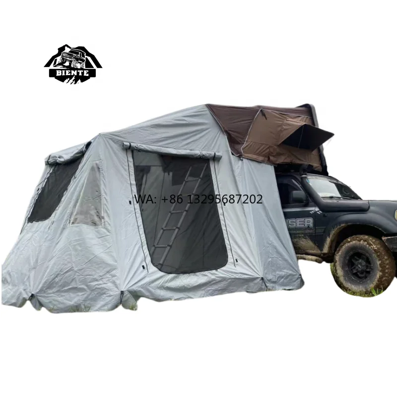 

Awning Tent 4x4 Offroad Side Opening Light Weight Car Camping ABS Hard Shell Roof Top Tent