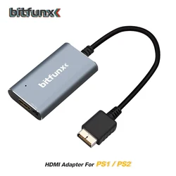 BitFunx HDMI-compatible Converter Adapter With RGB to YPbPr Switch For PlayStation 1/2 PS1/PS2 Game Consoles