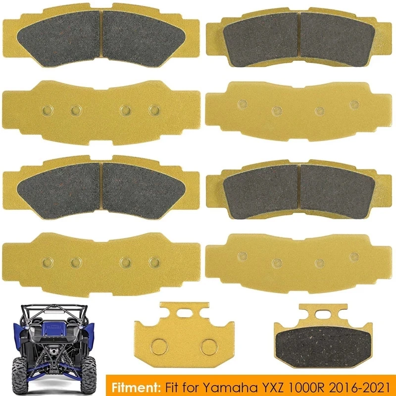 

5set Front & Rear Brake Pads Heavy Duty For Yamaha 2016 YXZ1000R EPS (YXZ10PXG),And YXZ1000R SE, 2017, 2018 Yamaha YXZ1000R SS