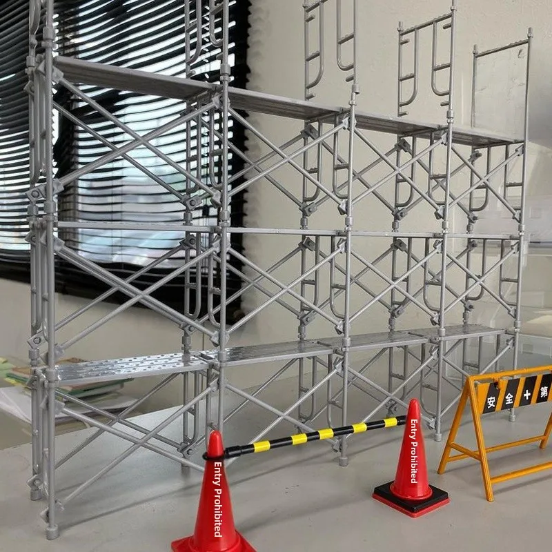 YAMADA Construction Site Model Scenarios Decoration Scaffolding Activity Trapezoidal Assembly Plastic Building Blocks for Teens