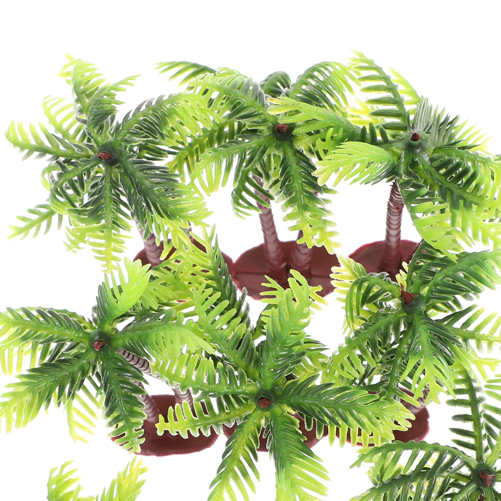 

24pcs Simulation Coconut Tree Decor Realistic Mini Landscape Decor For Terrarium Fairy Garden Bonsai Aquarium Plant Green