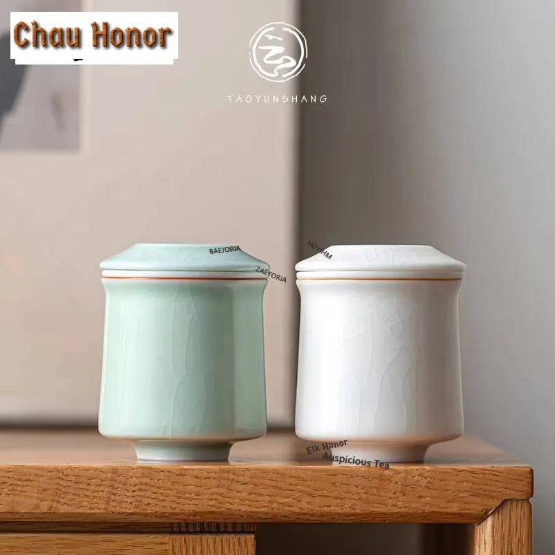 115ml-アウトドア旅行用磁器ティーカップ-ru窯フィルター付き茶こしカップ-携帯用パーソナル専用ブリューマグ-ドリンクウェア