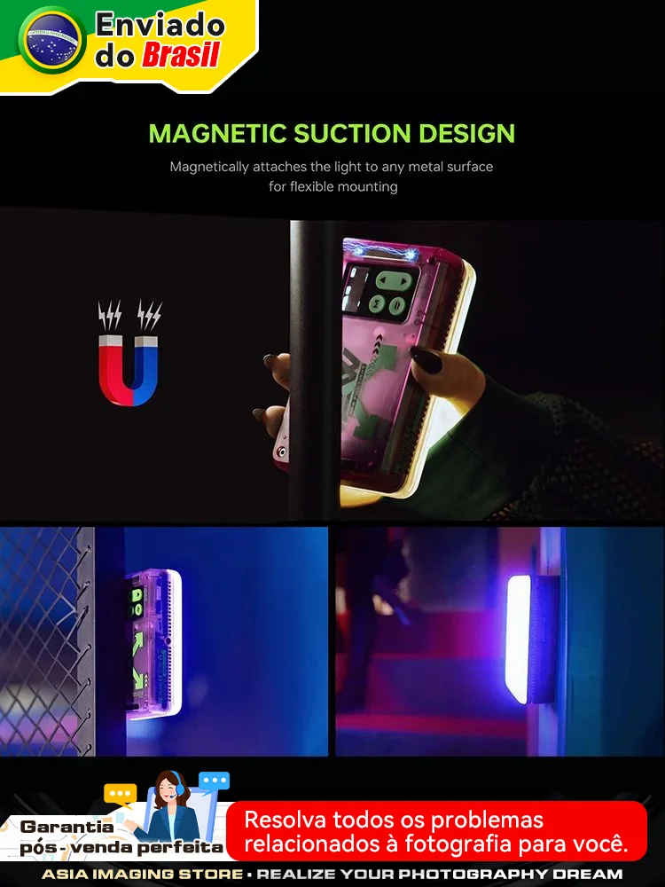 VILTROX RB-V12 Magnetic RGB Video Light 360° Full Color Portable LED Camera Light Panel with APP Control 2500K-8500K CRI 97+